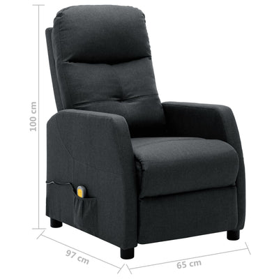 Electric Massage Recliner Dark Grey Fabric Payday Deals