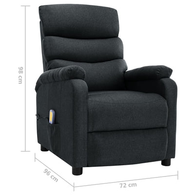 Electric Massage Recliner Dark Grey Fabric Payday Deals