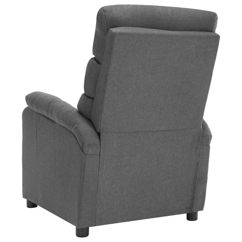 Electric Massage Recliner Light Grey Fabric Payday Deals