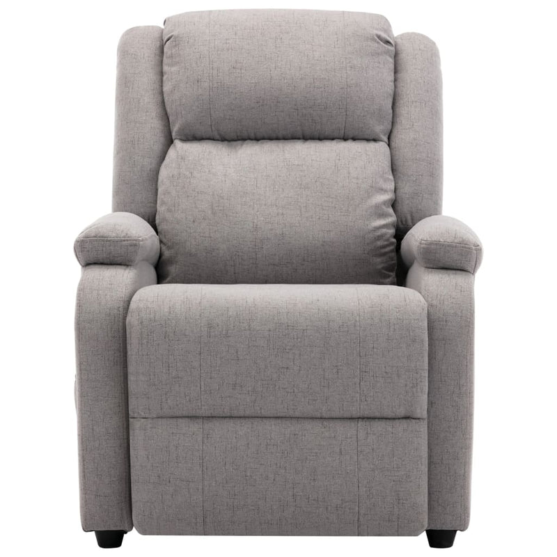 Electric Massage Recliner Light Grey Fabric Payday Deals