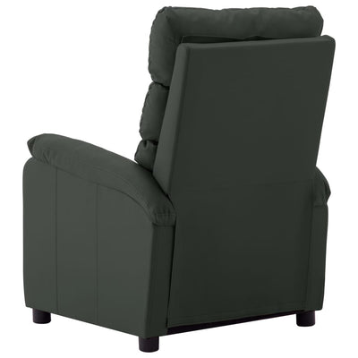 Electric Massage Reclining Chair Grey Faux Leather Payday Deals