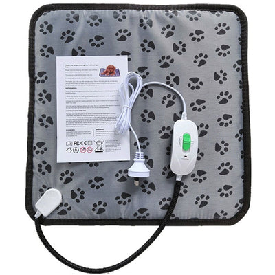 Electric Pet Heat Mat Pad Dog Cat Heating Blanket Bed Waterproof Footprint Decoration