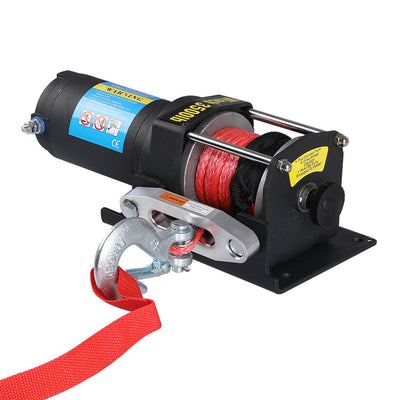 Electric Winch 3500LBS/1590KGS Wireless Control 12V Synthetic Rope Boat Atv 4WD Payday Deals