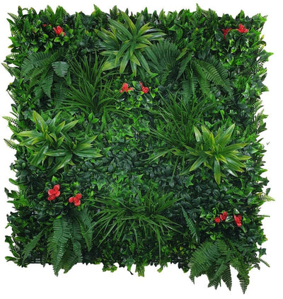 Elegant Red Rose Vertical Garden / Green Wall UV Resistant 100cm x 100cm Payday Deals