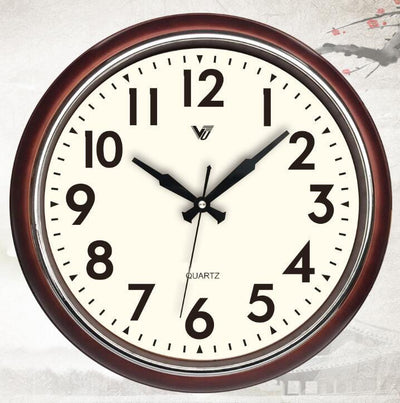 Elegant Shiny Brown 15'' Wall Clock