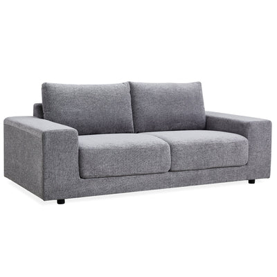 Eliana 3 Seater Sofa Fabric Uplholstered Lounge Couch - Fog Payday Deals