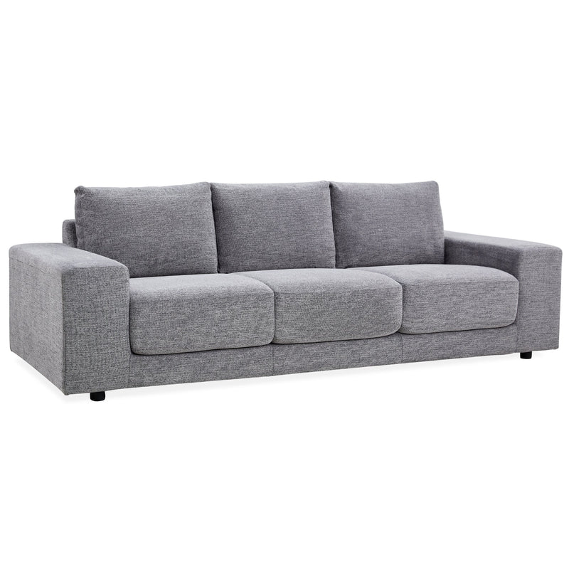 Eliana 4 + 3 Seater Sofa Fabric Uplholstered Lounge Couch - Fog Payday Deals