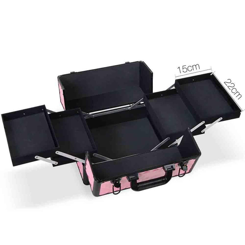 7 in 1 Portable Cosmetic Beauty Makeup Trolley - Diamond Pink Payday Deals