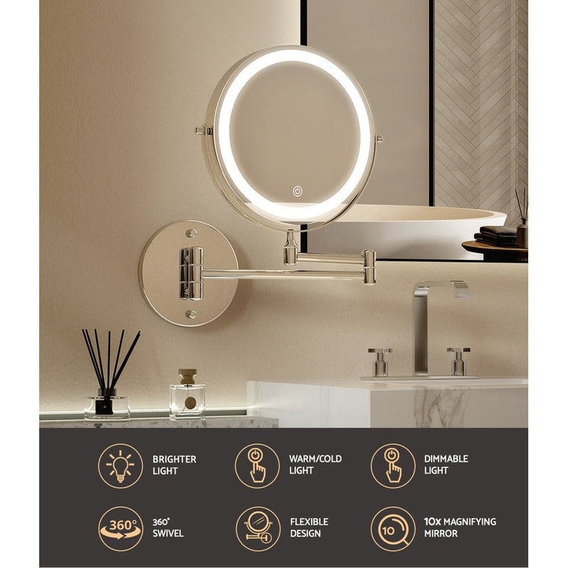 Embellir Extendable Makeup Mirror 10X Magnifying Double-Sided Bathroom Mirror Payday Deals