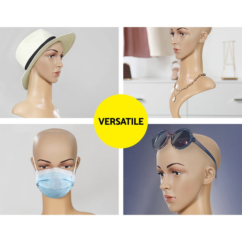 Embellir Female Mannequin Head Dummy Model Display Shop Stand Professional Use Payday Deals