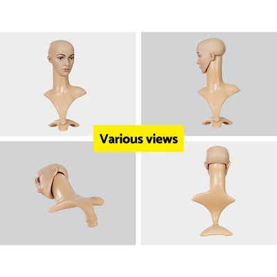 Embellir Female Mannequin Head Dummy Model Display Shop Stand Professional Use Payday Deals