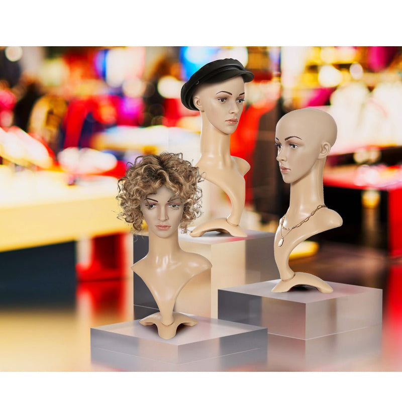 Embellir Female Mannequin Head Dummy Model Display Shop Stand Professional Use Payday Deals