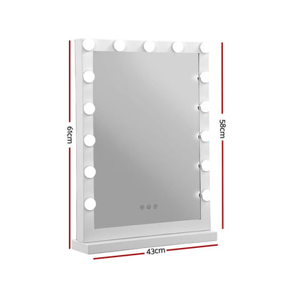 Embellir Hollywood Makeup Mirror With Light 15 LED Bulbs Vanity Lighted Stand Payday Deals