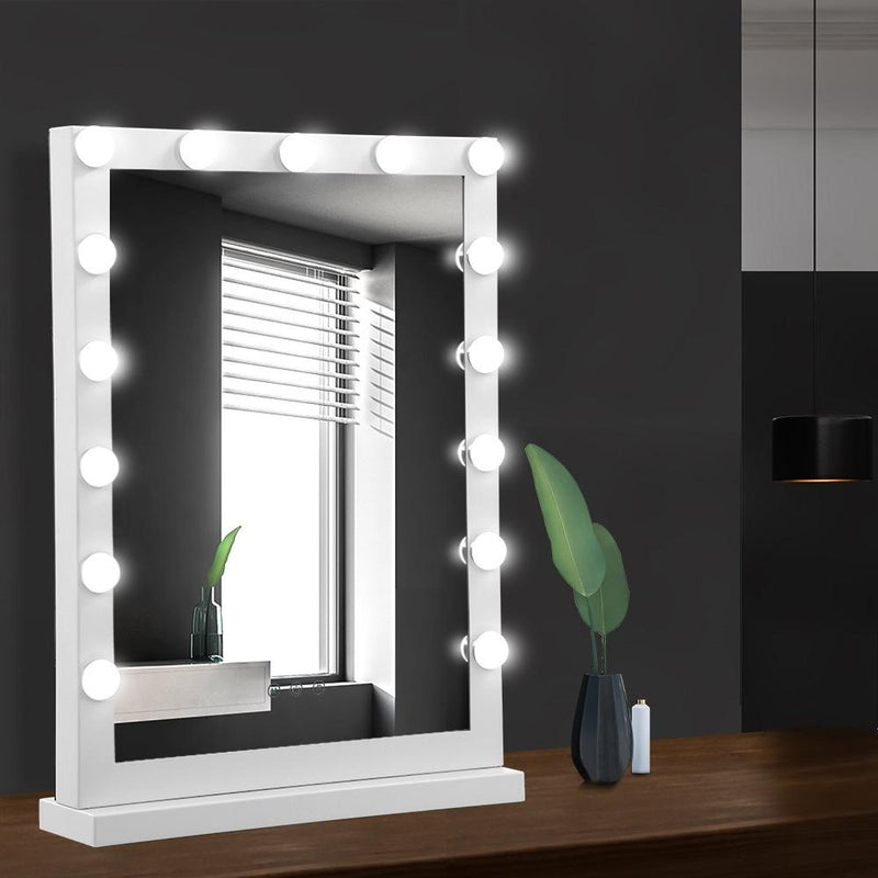 Embellir Hollywood Makeup Mirror With Light 15 LED Bulbs Vanity Lighted Stand Payday Deals