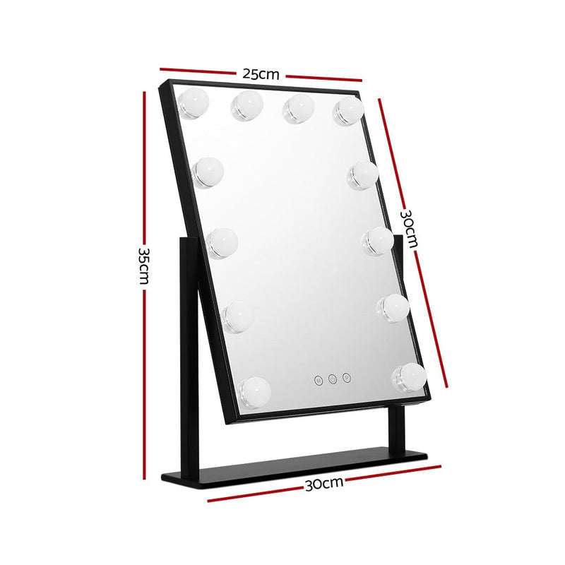 Embellir LED Standing Makeup Mirror - Black Payday Deals