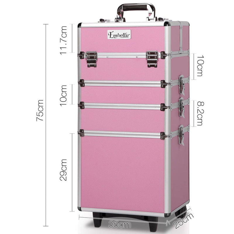 Embellir Makeup Case Beauty Cosmetic Organiser Travel Portable Box Troley Vanity Payday Deals