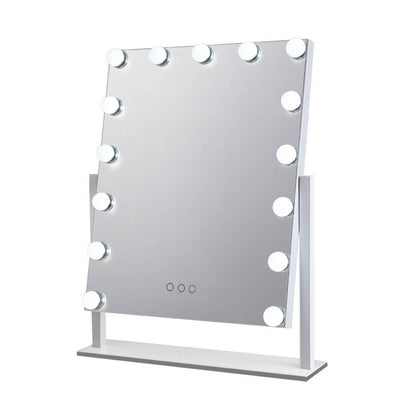 Embellir Makeup Mirror With Lighted 15 LED Standing Lights Hollywood Vanity White Payday Deals