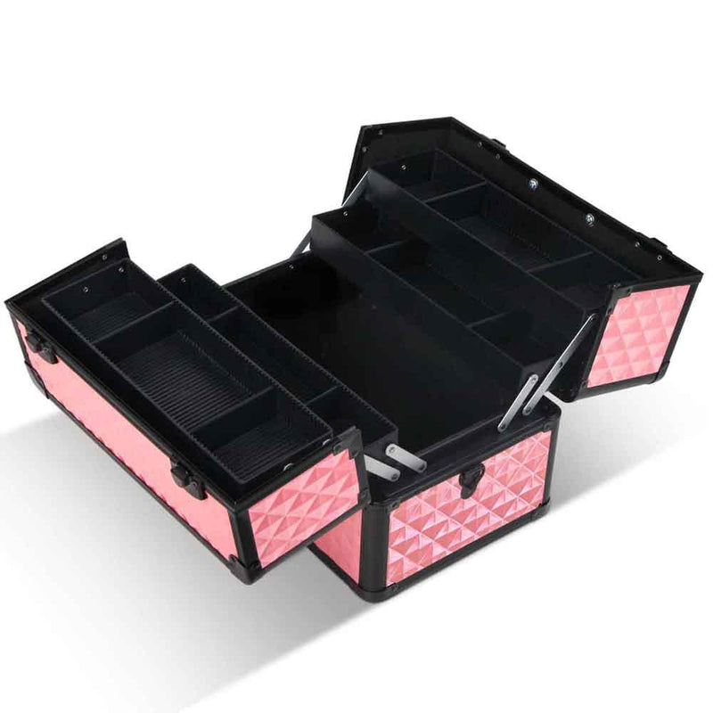 Embellir Portable Cosmetic Beauty Makeup Case - Diamond Pink Payday Deals