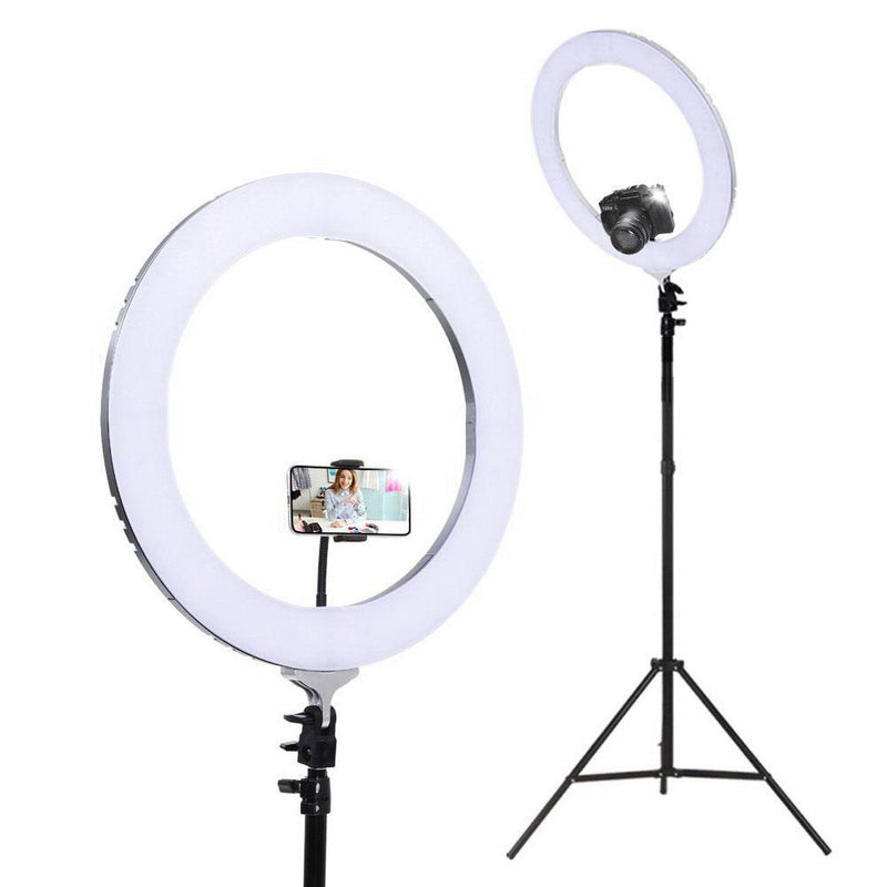 Embellir Ring Light 19" LED 6500K 5800LM Dimmable Diva With Stand Silver Payday Deals