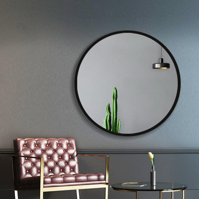 Embellir Round Wall Mirror 70cm Makeup Bathroom Mirror Frameless Payday Deals