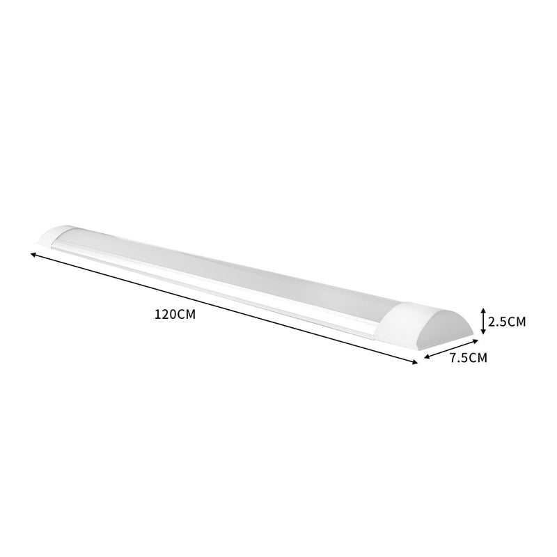 Emitto 5Pcs LED Slim Ceiling Batten Light Daylight 120cm Cool white 6500K 4FT Payday Deals