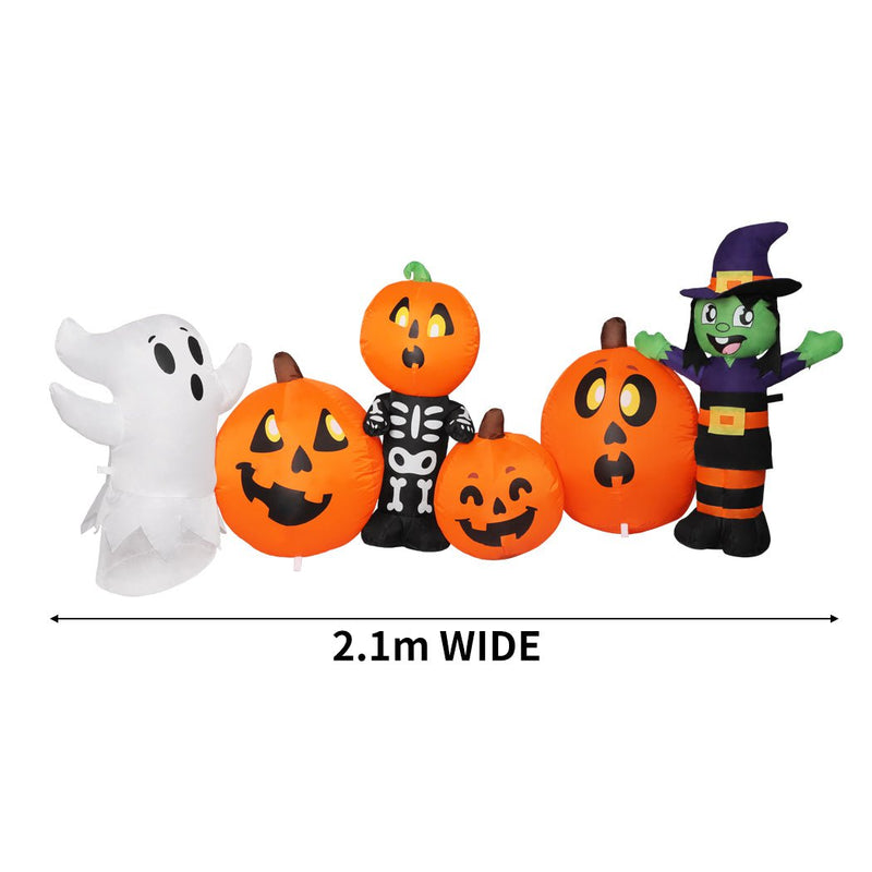Emitto Halloween Inflatables LED Lights Blow Up Scary Pumpkin Outdoor Yard Decor Payday Deals