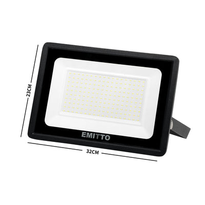 Emitto LED Flood Light 150W Outdoor Floodlights Lamp 220V-240V Cool White Payday Deals