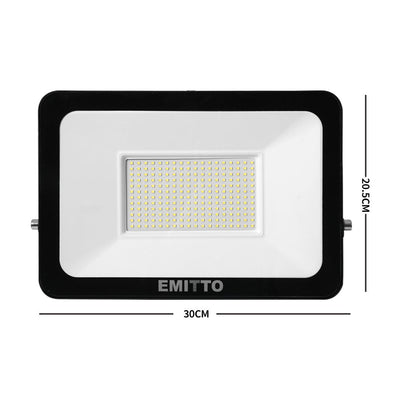 Emitto LED Flood Light 150W Outdoor Floodlights Lamp 220V-240V IP65 Cool White Payday Deals