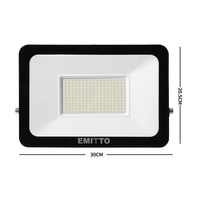 Emitto LED Flood Light 150W Outdoor Floodlights Lamp 220V-240V IP65 Cool White Payday Deals