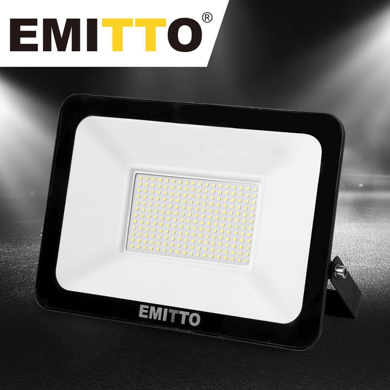 Emitto LED Flood Light 150W Outdoor Floodlights Lamp 220V-240V IP65 Cool White Payday Deals