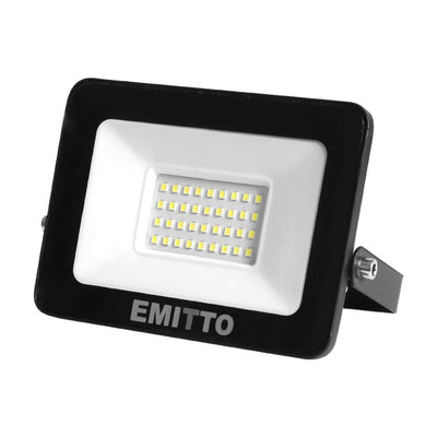 Emitto LED Flood Light 30W Outdoor Floodlights Lamp 220V-240V Cool White 2PCS