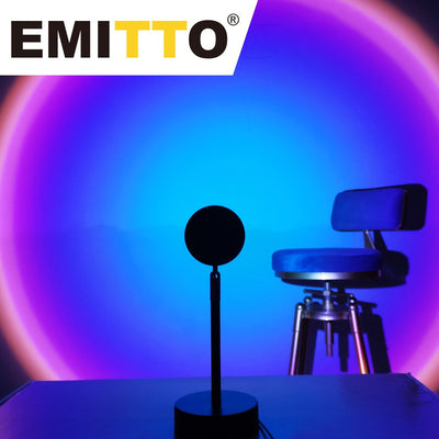 EMITTO USB Sunset Projection Lamp LED Modern Romantic Night Light Decor Rainbow Payday Deals