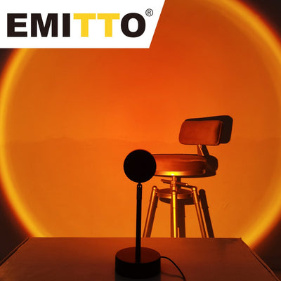 EMITTO USB Sunset Projection Lamp LED Modern Romantic Night Light Decor Sunsetrd Payday Deals