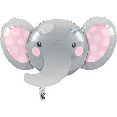 Enchanting Elephant Pink SuperShape Foil Balloon