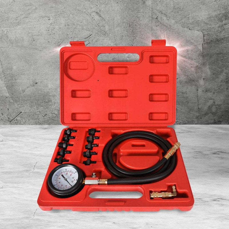 Engine Oil Pressure Tester Gauge Diagnostic Test Tools Automotive 12pcs Red Payday Deals