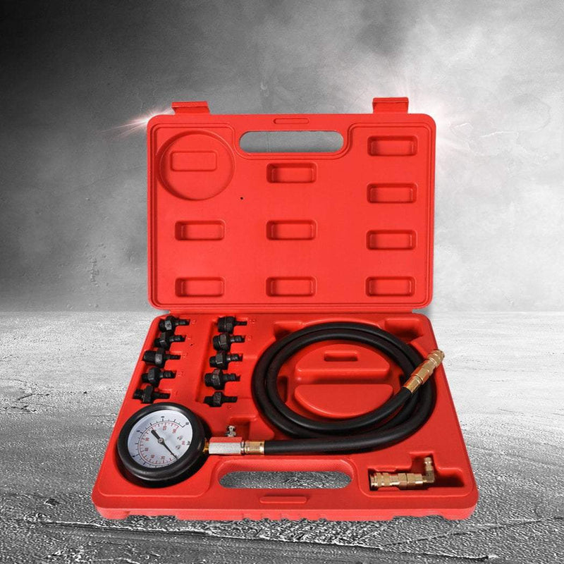 Engine Oil Pressure Tester Gauge Diagnostic Test Tools Automotive 12pcs Red Payday Deals