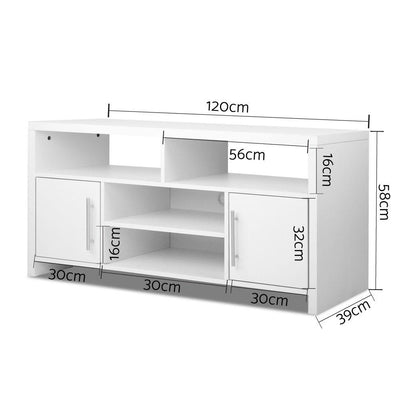 Artiss Entertainment Unit with Cabinets - White Payday Deals
