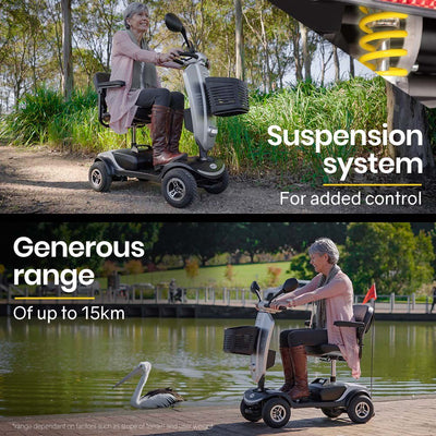 EQUIPMED Mobility Scooter Electric Motorized Ride On E-Scooter for Elderly Older Adult Handicap Aid Payday Deals