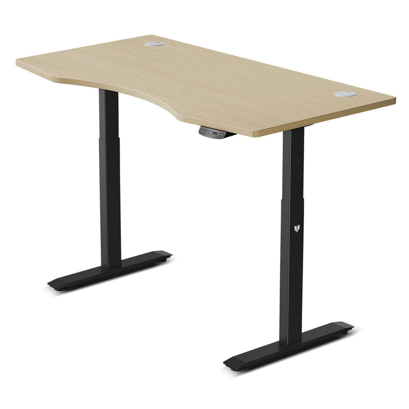 ErgoDesk Automatic Standing Desk 1500mm (Oak) + Cable Management Tray Payday Deals
