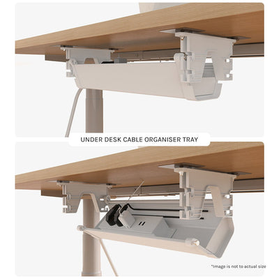 ErgoDesk Automatic Standing Desk 1500mm (Oak) + Cable Management Tray Payday Deals