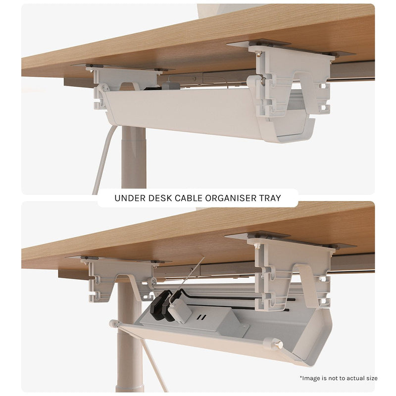 ErgoDesk Automatic Standing Desk 1500mm (White) + Cable Management Tray Payday Deals