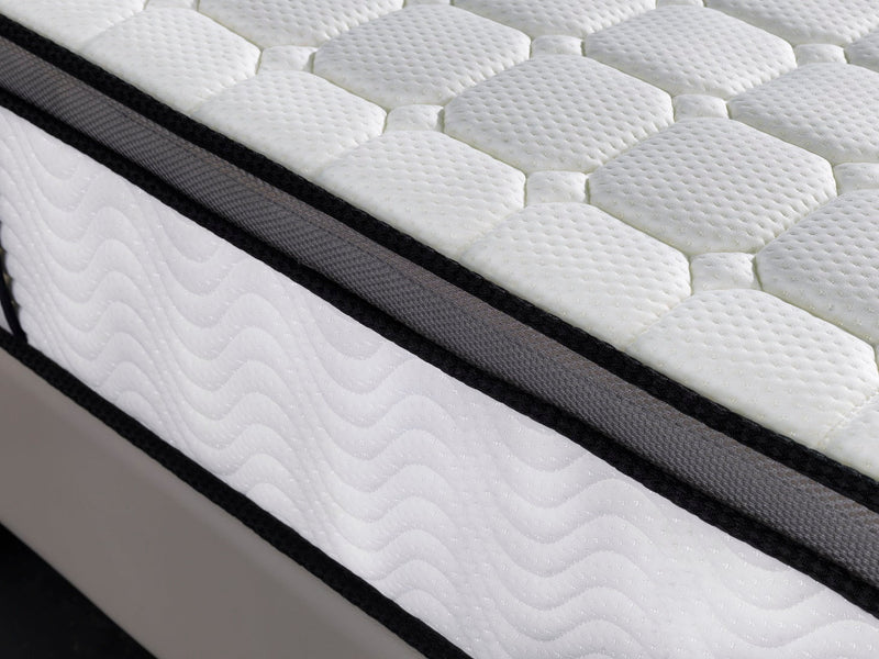 Ergopedic Mattress 5 Zone Latex Pocket Spring In A Box 30cm All Sizes White, Grey, Black King Single Payday Deals