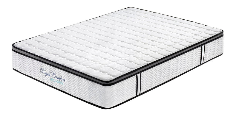 Ergopedic Mattress 5 Zone Latex Pocket Spring Mattress In A Box 30cm - Queen - White  Grey  Black Payday Deals