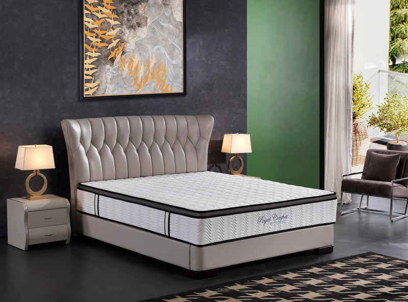 Ergopedic Mattress 5 Zone Latex Pocket Spring Mattress In A Box 30cm - Queen - White  Grey  Black Payday Deals