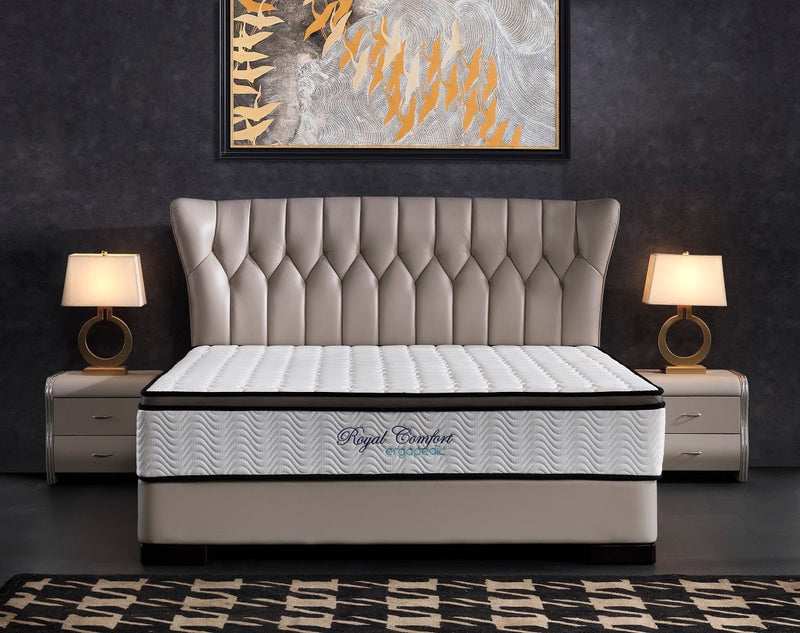 Ergopedic Mattress 5 Zone Latex Pocket Spring Mattress In A Box 30cm - Queen - White  Grey  Black Payday Deals