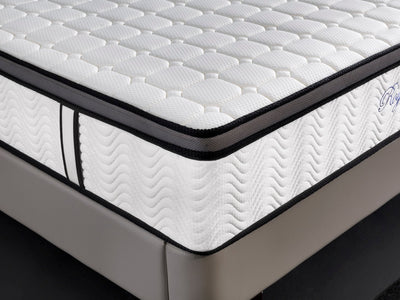 Ergopedic Mattress 5 Zone Latex Pocket Spring Mattress In A Box 30cm - Queen - White  Grey  Black Payday Deals