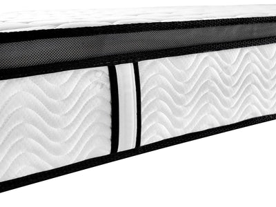 Ergopedic Mattress 5 Zone Latex Pocket Spring Mattress In A Box 30cm - Queen - White  Grey  Black Payday Deals