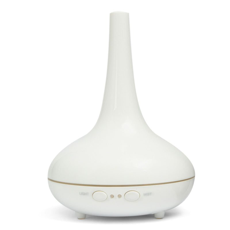 Essential Oil Diffuser Ultrasonic Humidifier Aromatherapy LED Light 200ML 3 Oils 15 x 15 x 20cm White Payday Deals