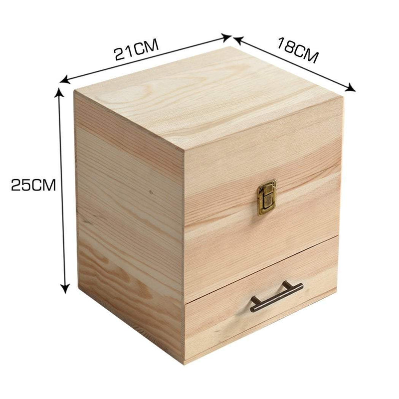 Essential Oil Storage Box Wooden 59 Slots Aromatherapy Organiser Container Case Payday Deals