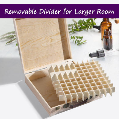 Essential Oil Storage Box Wooden 85 Slots Aromatherapy Container Organiser Case Payday Deals